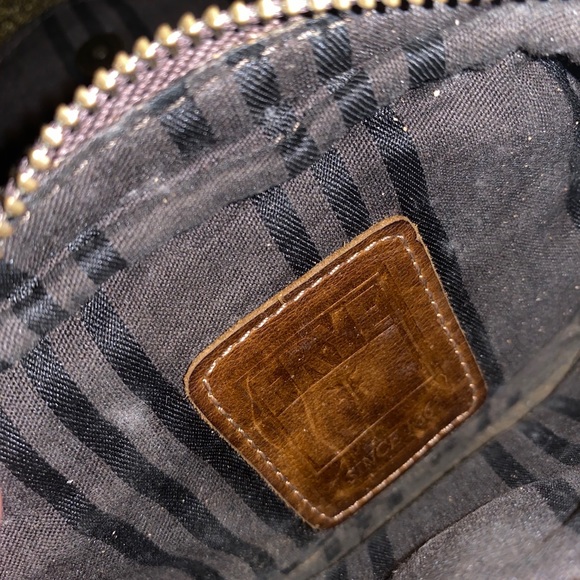 RARE FRYE GORG STUDDED COGNAC CROSSBODY Bag LUX - Picture 7 of 8